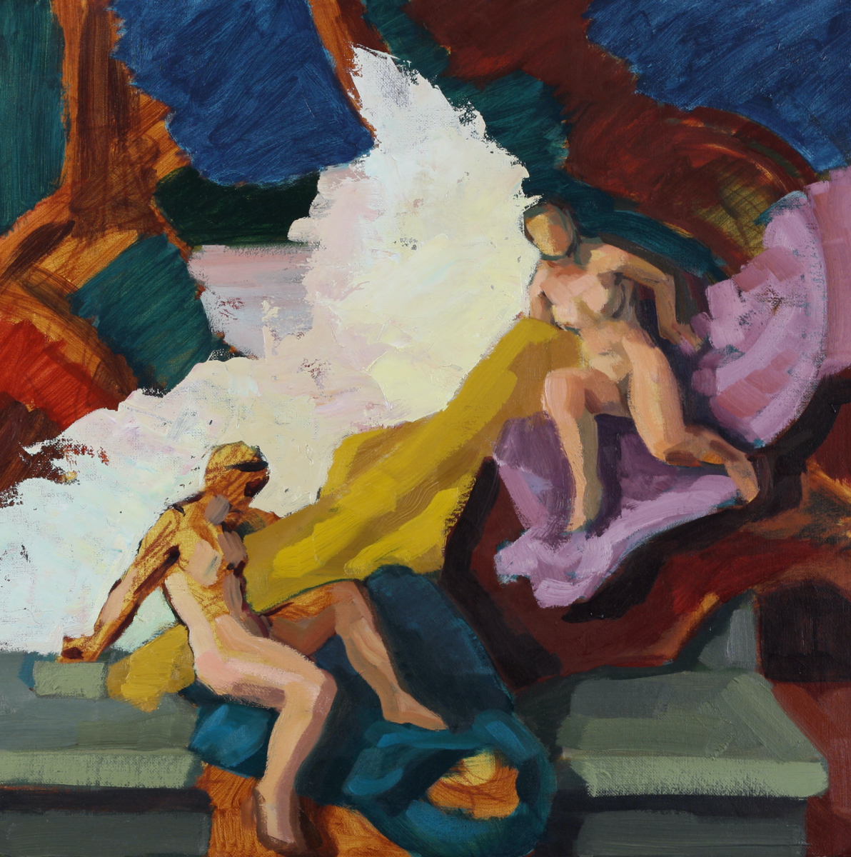 untitled; oil on board, 50 x 50 cm, 2018