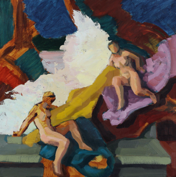 untitled; oil on board, 50 x 50 cm, 2018