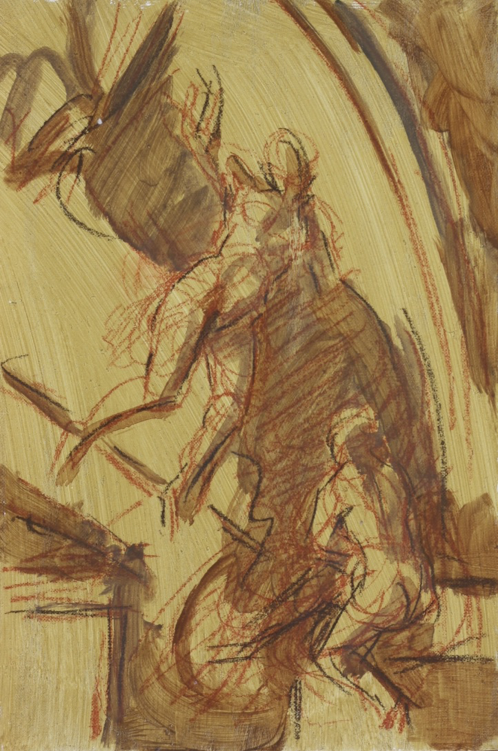 untitled; oil on canvas board, 30 x 20 cm, 2018